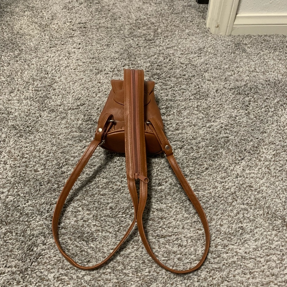 Mini Brown Leather Backpack - Picture 2 of 4